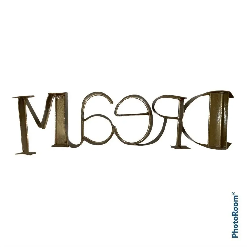 Metal Art Sign DREAM 3-D Home Decor Rustic Antique
